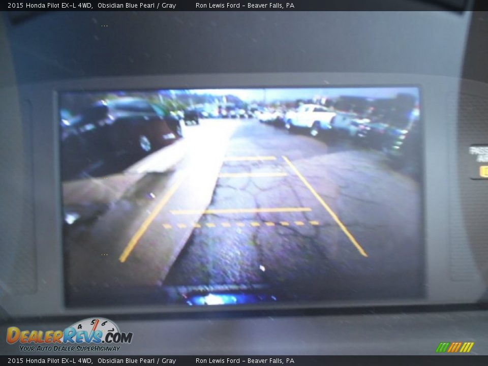 2015 Honda Pilot EX-L 4WD Obsidian Blue Pearl / Gray Photo #19