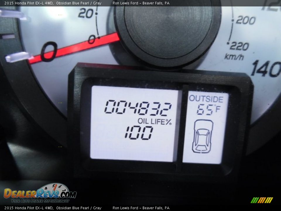 2015 Honda Pilot EX-L 4WD Obsidian Blue Pearl / Gray Photo #20