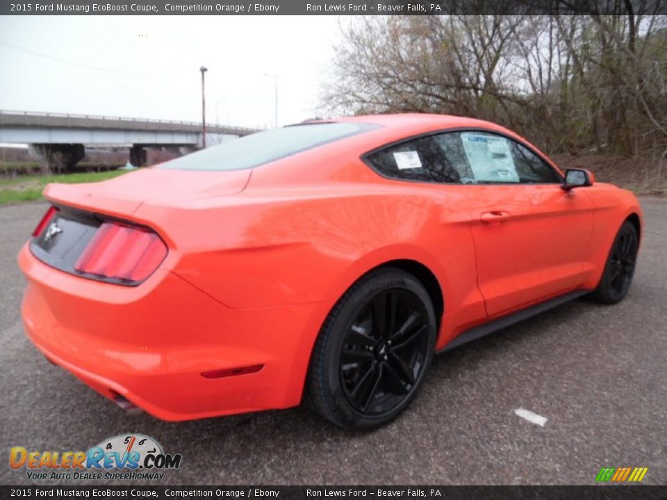 2015 Ford Mustang EcoBoost Coupe Competition Orange / Ebony Photo #3