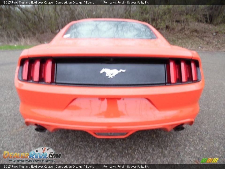 2015 Ford Mustang EcoBoost Coupe Competition Orange / Ebony Photo #4