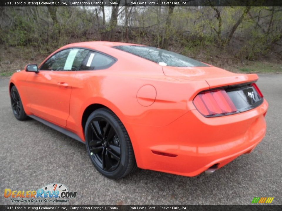 2015 Ford Mustang EcoBoost Coupe Competition Orange / Ebony Photo #5
