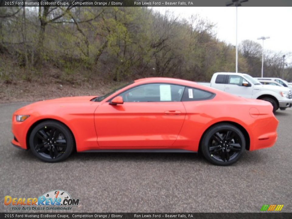 2015 Ford Mustang EcoBoost Coupe Competition Orange / Ebony Photo #6