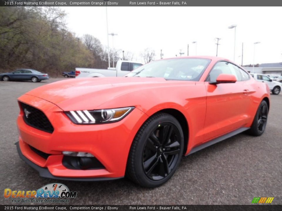 2015 Ford Mustang EcoBoost Coupe Competition Orange / Ebony Photo #7