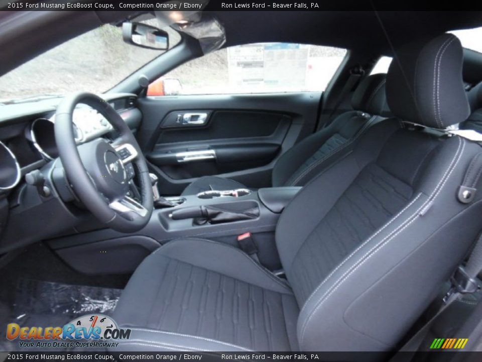 Front Seat of 2015 Ford Mustang EcoBoost Coupe Photo #11
