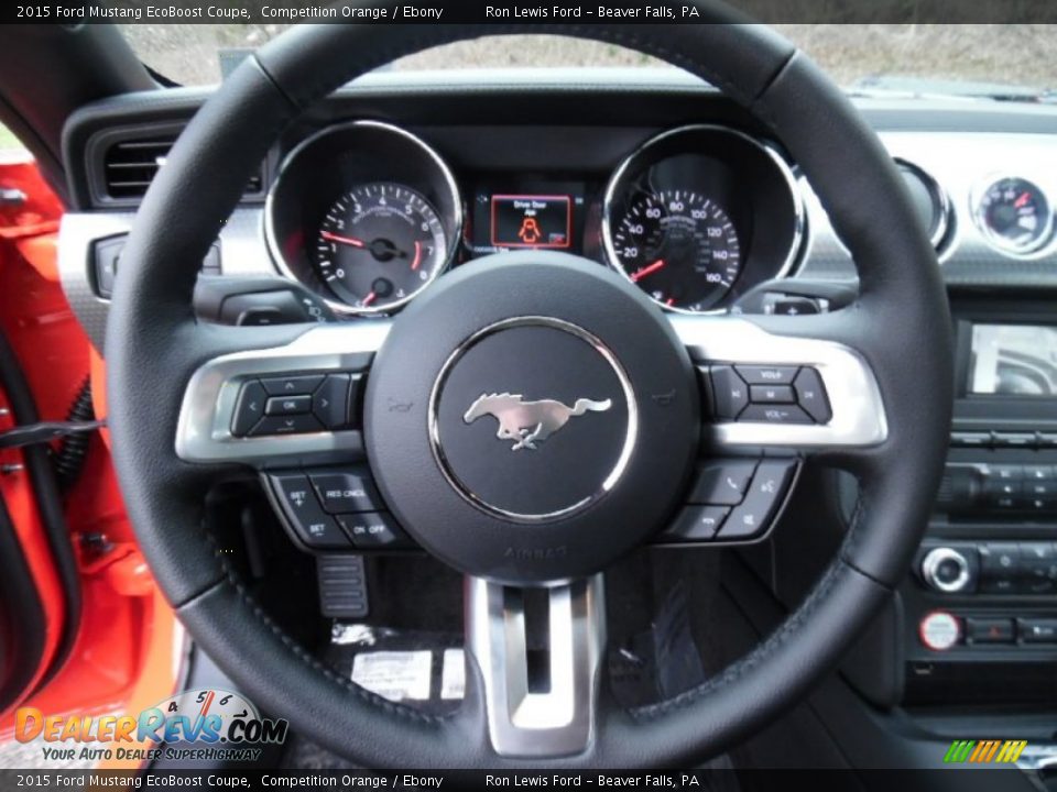 2015 Ford Mustang EcoBoost Coupe Steering Wheel Photo #16