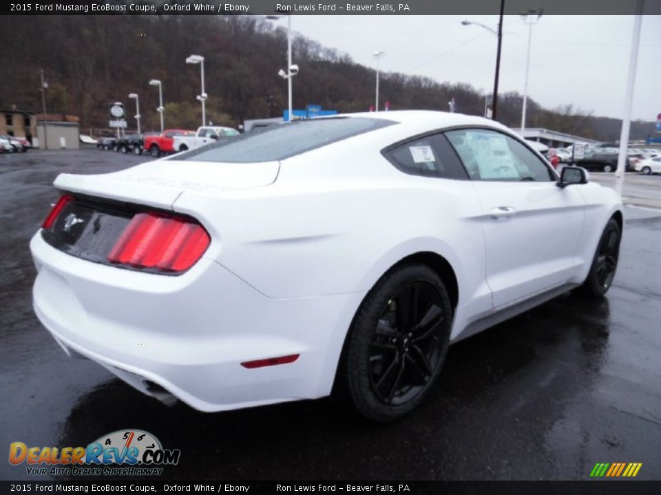 2015 Ford Mustang EcoBoost Coupe Oxford White / Ebony Photo #3