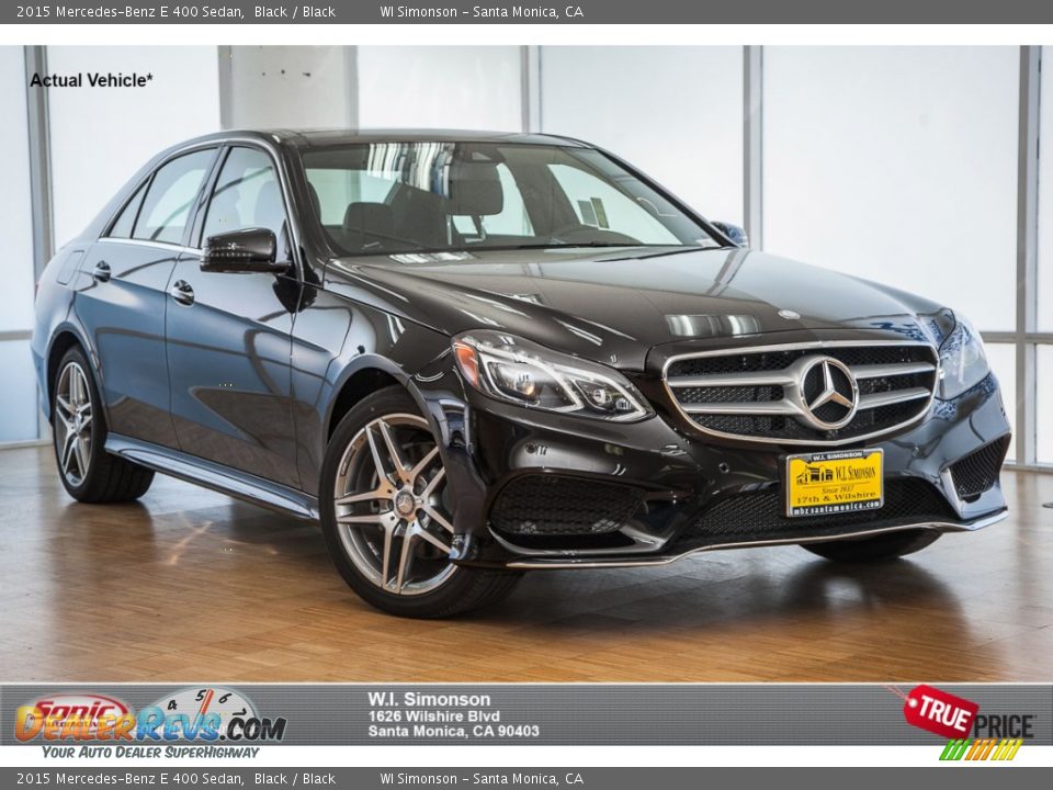 2015 Mercedes-Benz E 400 Sedan Black / Black Photo #1