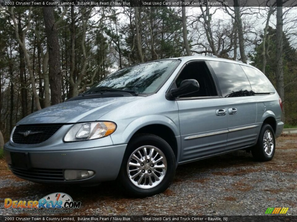 2003 Chrysler Town & Country Limited Butane Blue Pearl / Navy Blue Photo #1