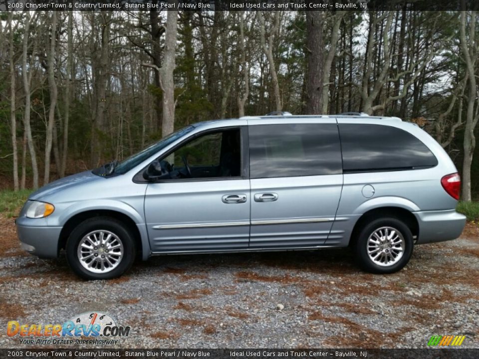 2003 Chrysler Town & Country Limited Butane Blue Pearl / Navy Blue Photo #3