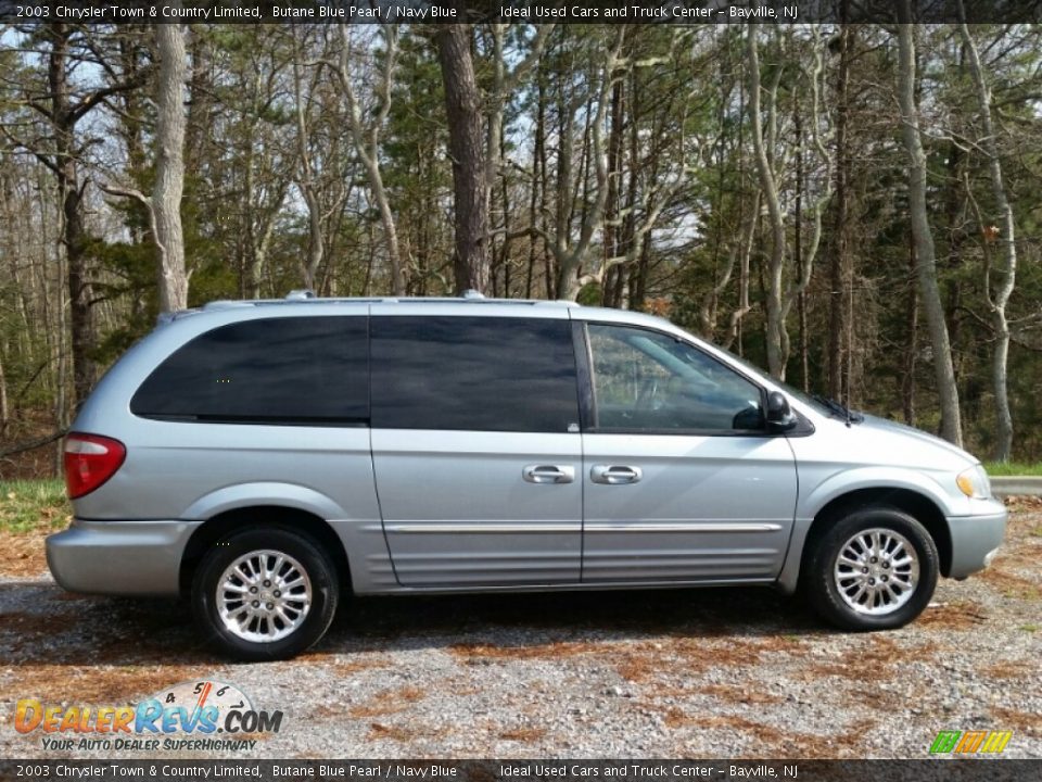 2003 Chrysler Town & Country Limited Butane Blue Pearl / Navy Blue Photo #7