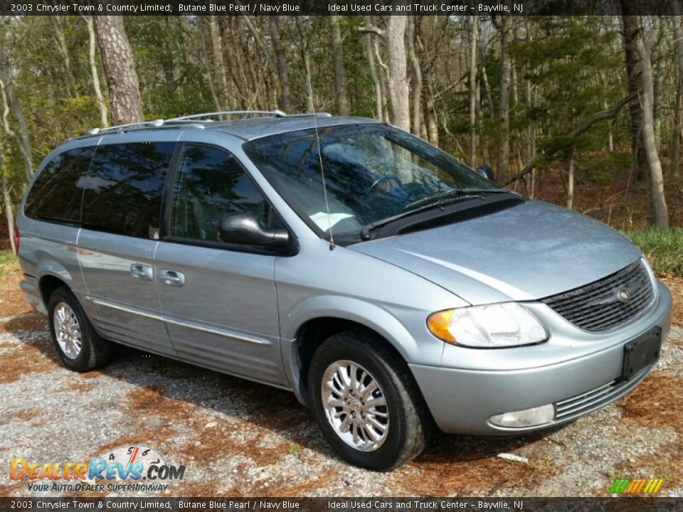 2003 Chrysler Town & Country Limited Butane Blue Pearl / Navy Blue Photo #8