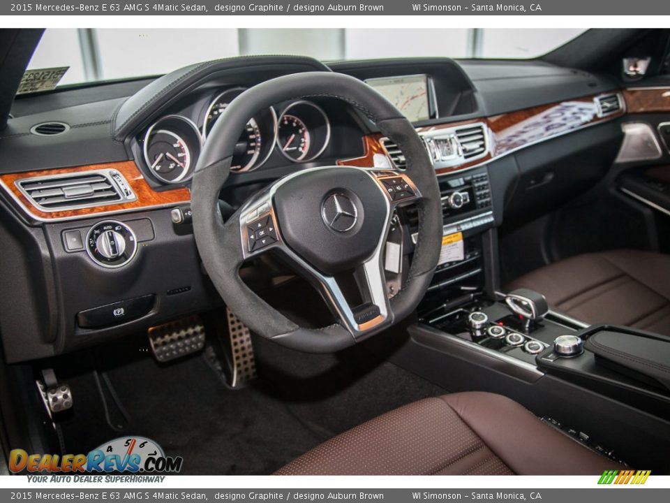 designo Auburn Brown Interior - 2015 Mercedes-Benz E 63 AMG S 4Matic Sedan Photo #6
