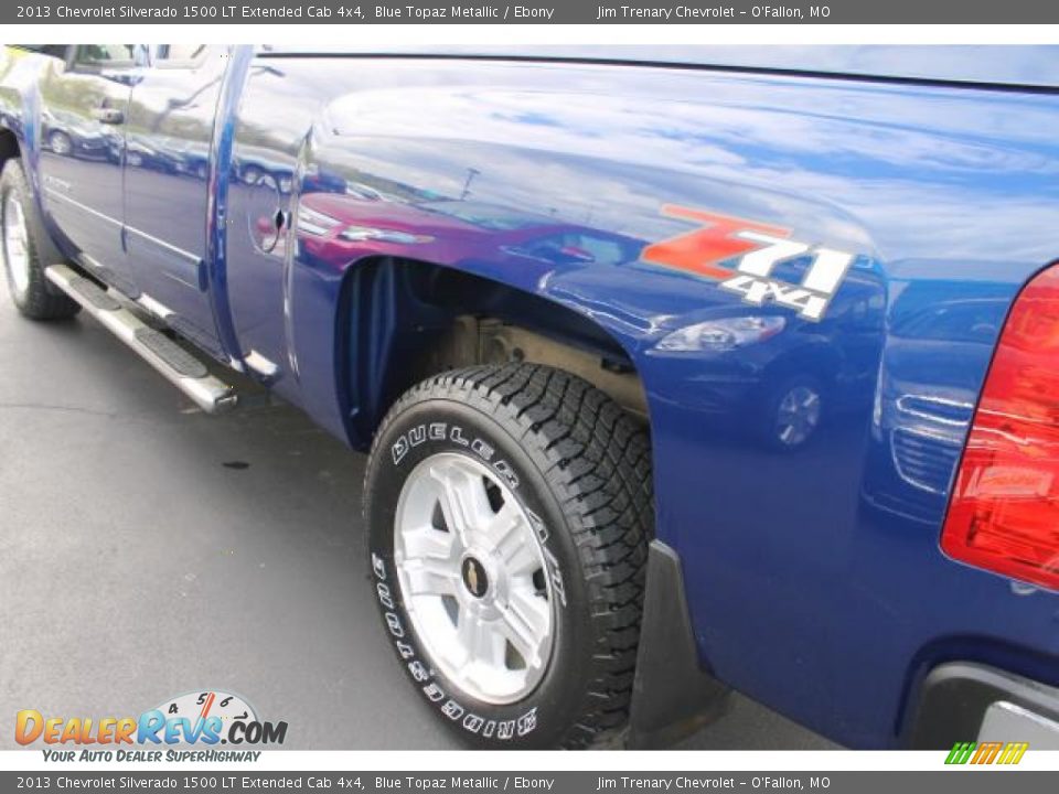 2013 Chevrolet Silverado 1500 LT Extended Cab 4x4 Blue Topaz Metallic / Ebony Photo #4