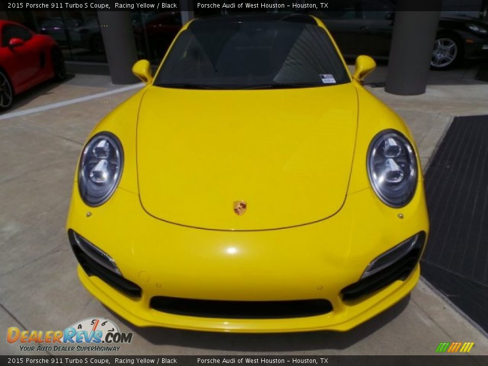 2015 Porsche 911 Turbo S Coupe Racing Yellow / Black Photo #2