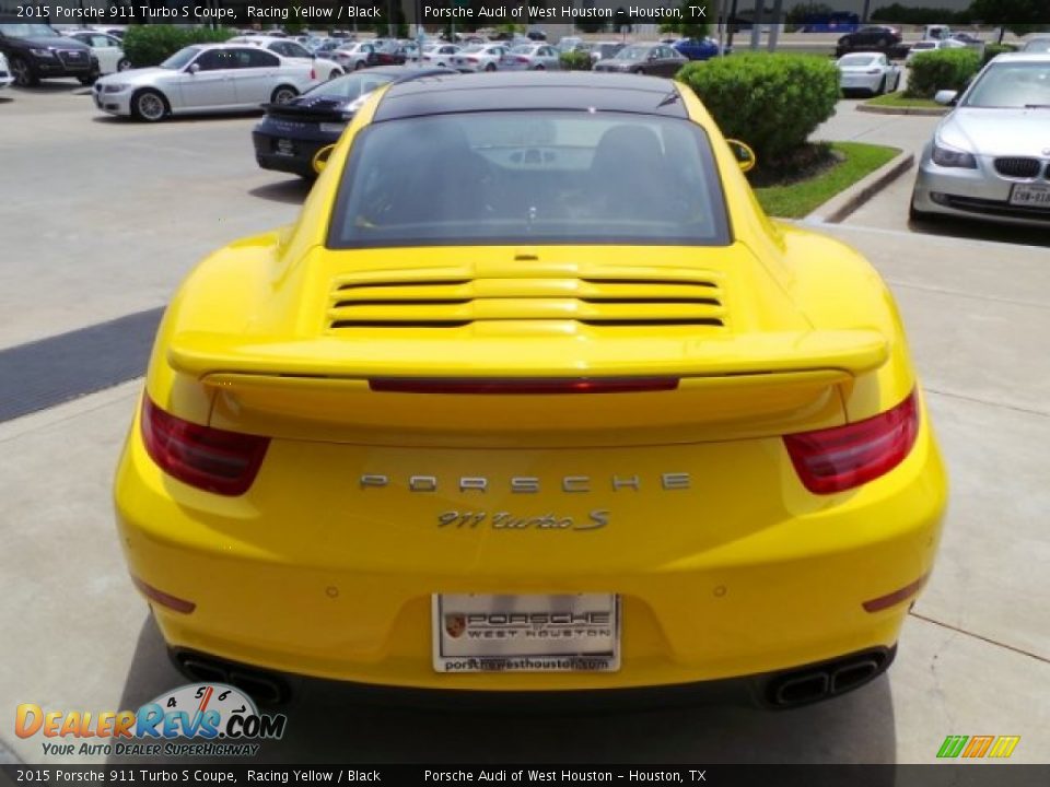 2015 Porsche 911 Turbo S Coupe Racing Yellow / Black Photo #6