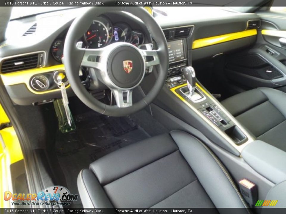 Black Interior - 2015 Porsche 911 Turbo S Coupe Photo #11
