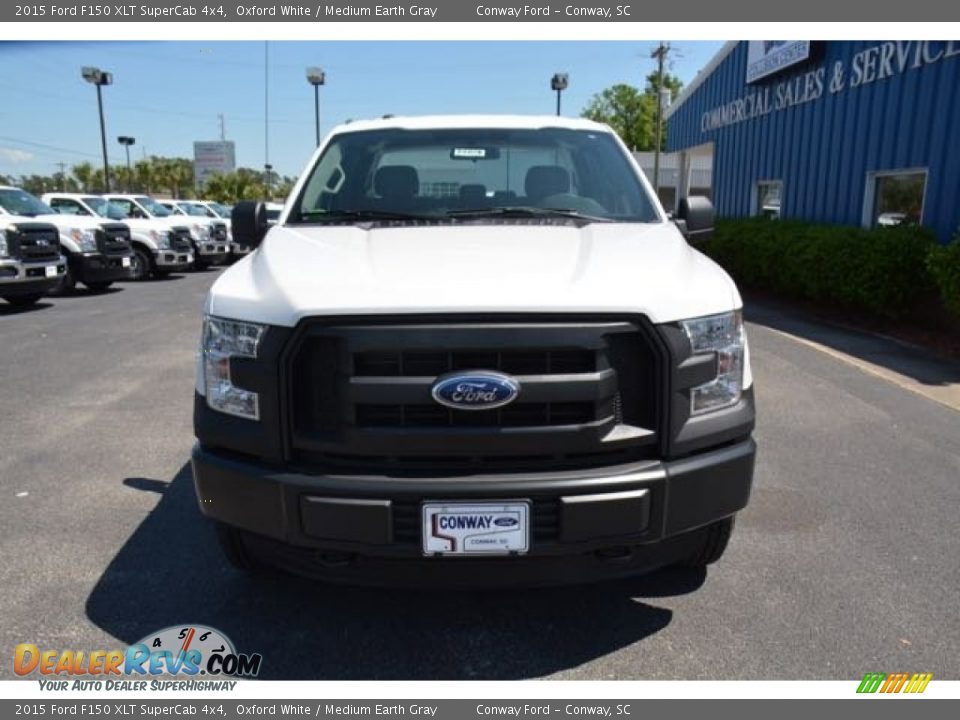 2015 Ford F150 XLT SuperCab 4x4 Oxford White / Medium Earth Gray Photo #2