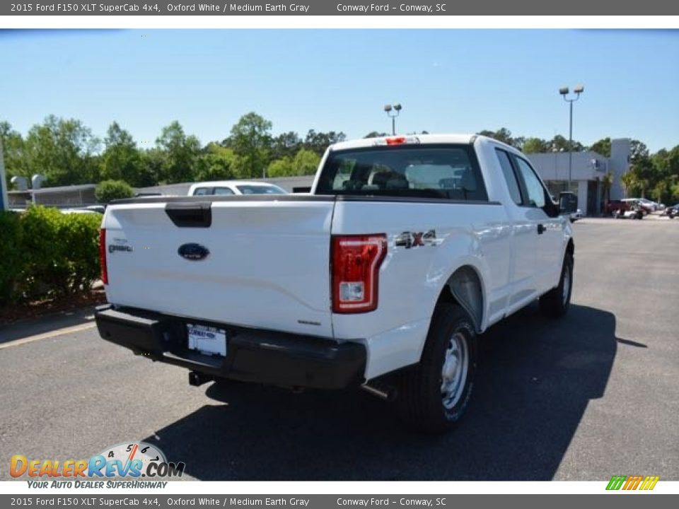 2015 Ford F150 XLT SuperCab 4x4 Oxford White / Medium Earth Gray Photo #6