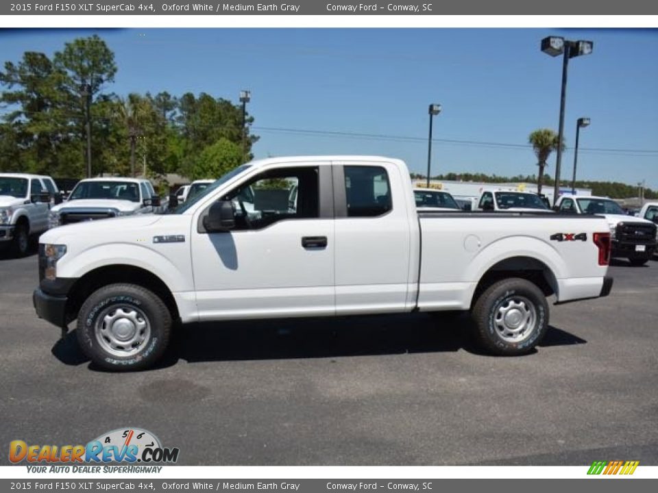 2015 Ford F150 XLT SuperCab 4x4 Oxford White / Medium Earth Gray Photo #9
