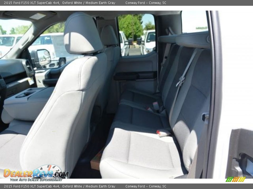 2015 Ford F150 XLT SuperCab 4x4 Oxford White / Medium Earth Gray Photo #12