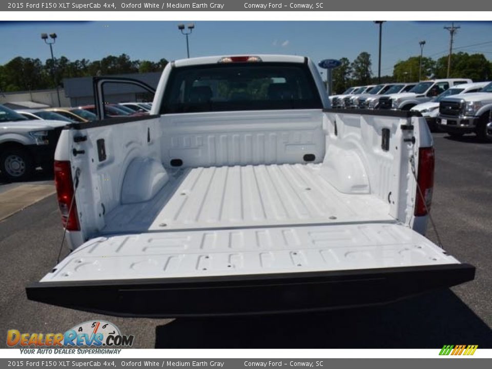 2015 Ford F150 XLT SuperCab 4x4 Oxford White / Medium Earth Gray Photo #14