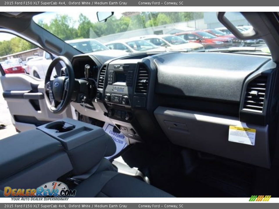 2015 Ford F150 XLT SuperCab 4x4 Oxford White / Medium Earth Gray Photo #15