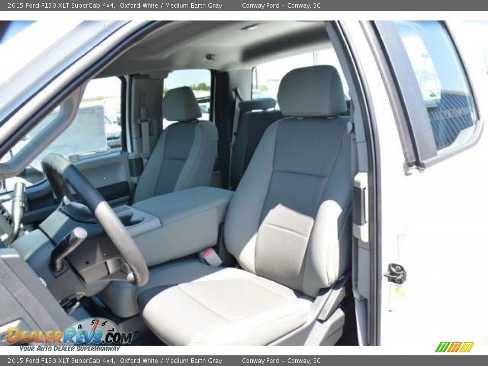 2015 Ford F150 XLT SuperCab 4x4 Oxford White / Medium Earth Gray Photo #16