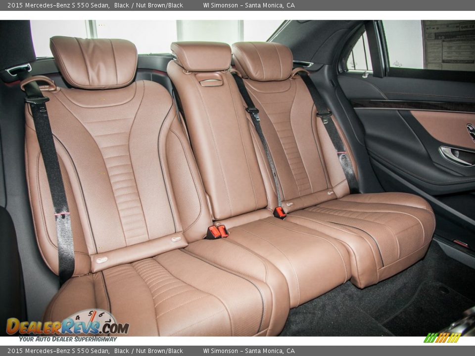 2015 Mercedes-Benz S 550 Sedan Black / Nut Brown/Black Photo #2