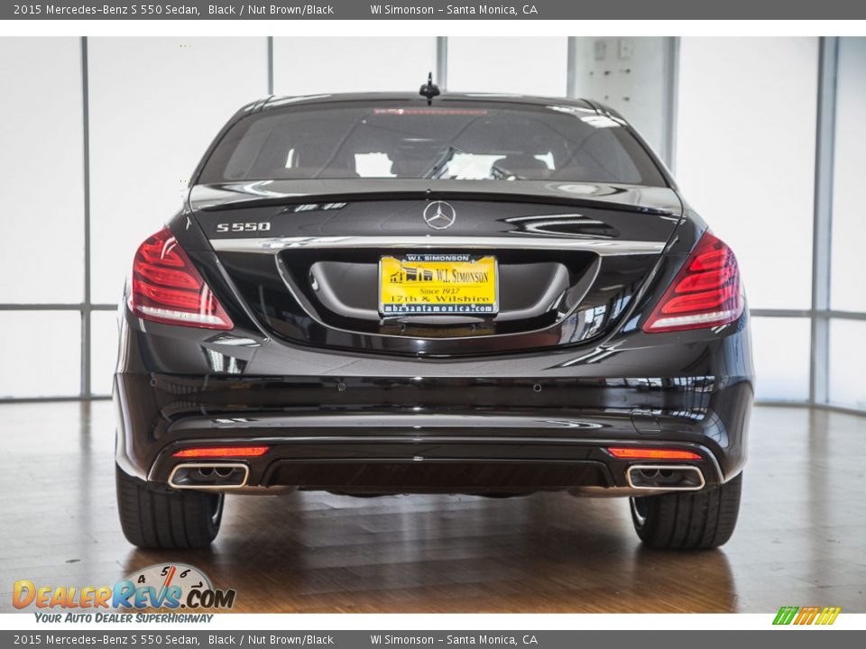 2015 Mercedes-Benz S 550 Sedan Black / Nut Brown/Black Photo #3