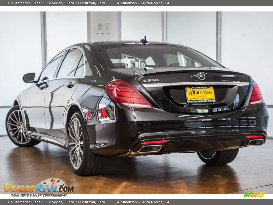 2015 Mercedes-Benz S 550 Sedan Black / Nut Brown/Black Photo #5