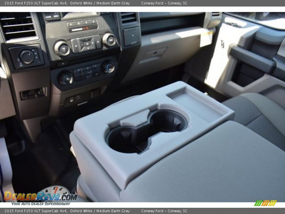 2015 Ford F150 XLT SuperCab 4x4 Oxford White / Medium Earth Gray Photo #27