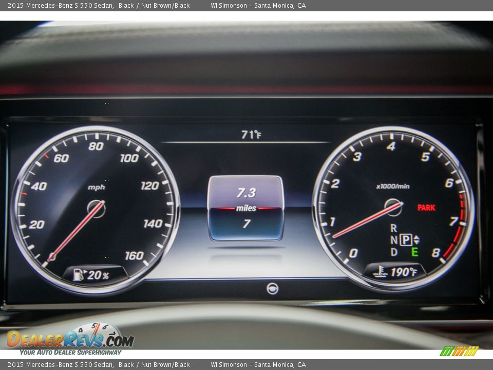 2015 Mercedes-Benz S 550 Sedan Black / Nut Brown/Black Photo #8