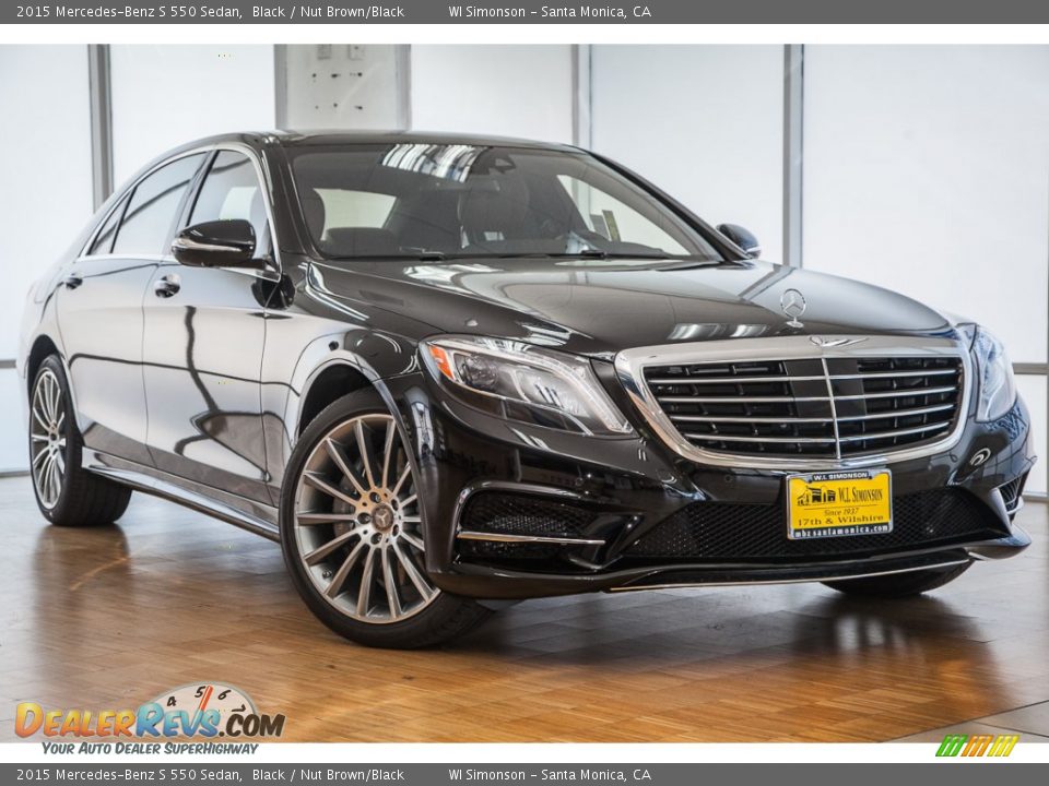 2015 Mercedes-Benz S 550 Sedan Black / Nut Brown/Black Photo #12