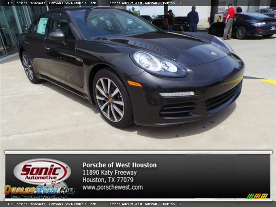 2015 Porsche Panamera Carbon Grey Metallic / Black Photo #1