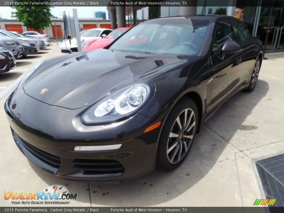2015 Porsche Panamera Carbon Grey Metallic / Black Photo #3
