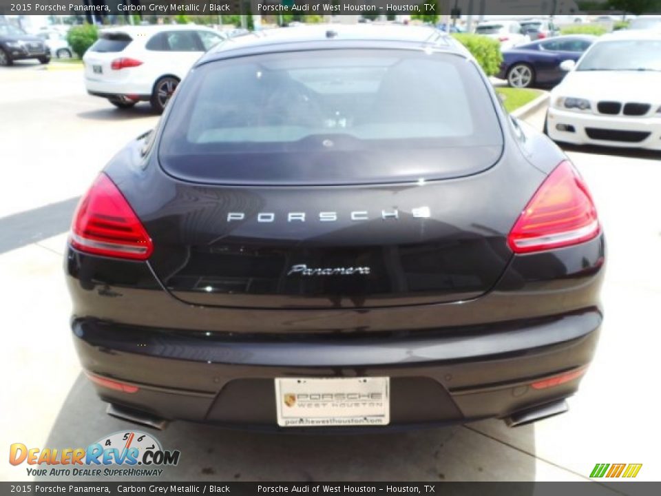 2015 Porsche Panamera Carbon Grey Metallic / Black Photo #6