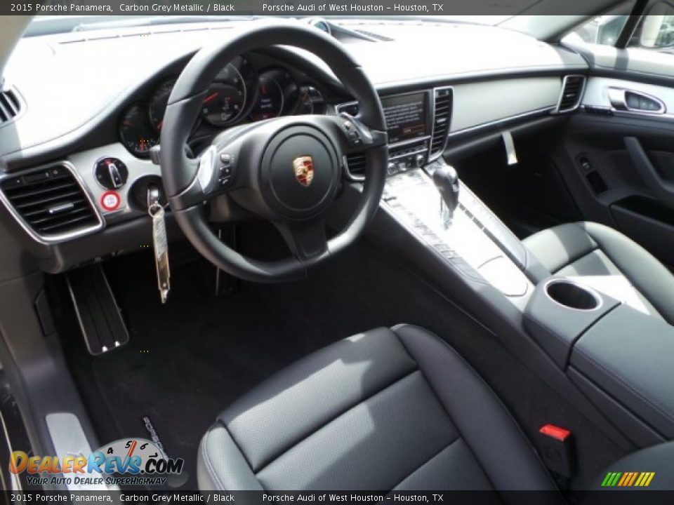 2015 Porsche Panamera Carbon Grey Metallic / Black Photo #11