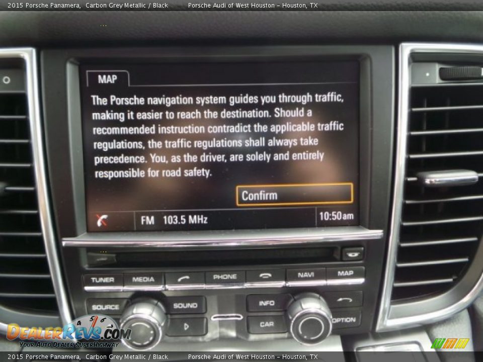 2015 Porsche Panamera Carbon Grey Metallic / Black Photo #17