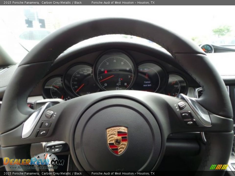 2015 Porsche Panamera Carbon Grey Metallic / Black Photo #21