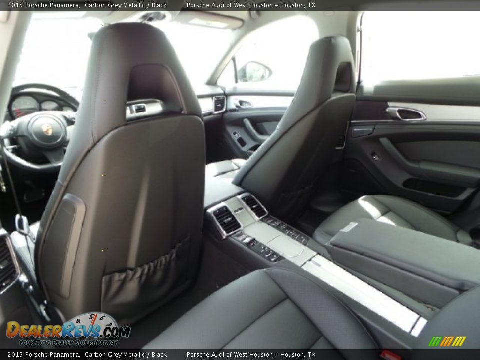 2015 Porsche Panamera Carbon Grey Metallic / Black Photo #23