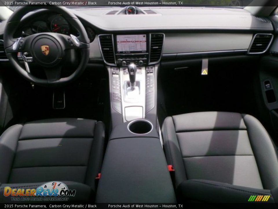2015 Porsche Panamera Carbon Grey Metallic / Black Photo #26