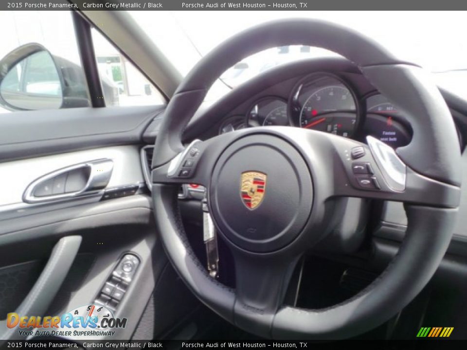 2015 Porsche Panamera Carbon Grey Metallic / Black Photo #27