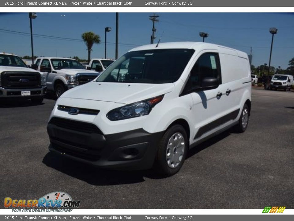 2015 Ford Transit Connect XL Van Frozen White / Charcoal Black Cloth Photo #1