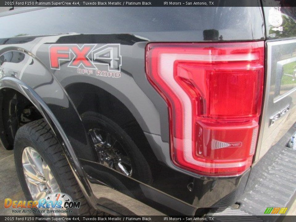 2015 Ford F150 Platinum SuperCrew 4x4 Tuxedo Black Metallic / Platinum Black Photo #12