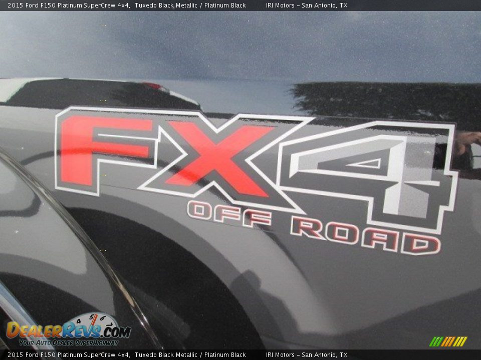 2015 Ford F150 Platinum SuperCrew 4x4 Tuxedo Black Metallic / Platinum Black Photo #14