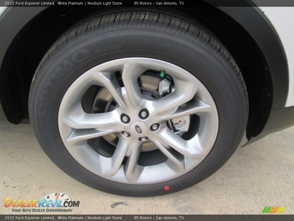 2015 Ford Explorer Limited White Platinum / Medium Light Stone Photo #2