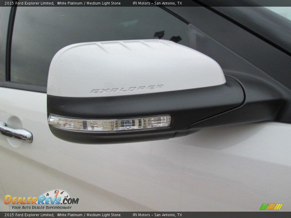 2015 Ford Explorer Limited White Platinum / Medium Light Stone Photo #3