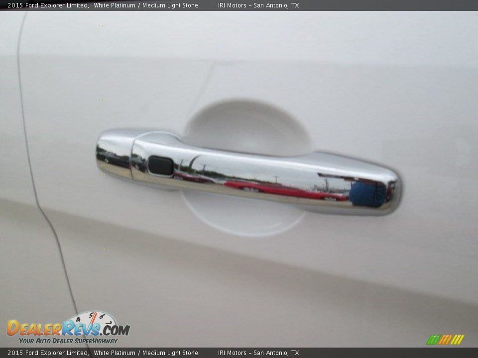 2015 Ford Explorer Limited White Platinum / Medium Light Stone Photo #4
