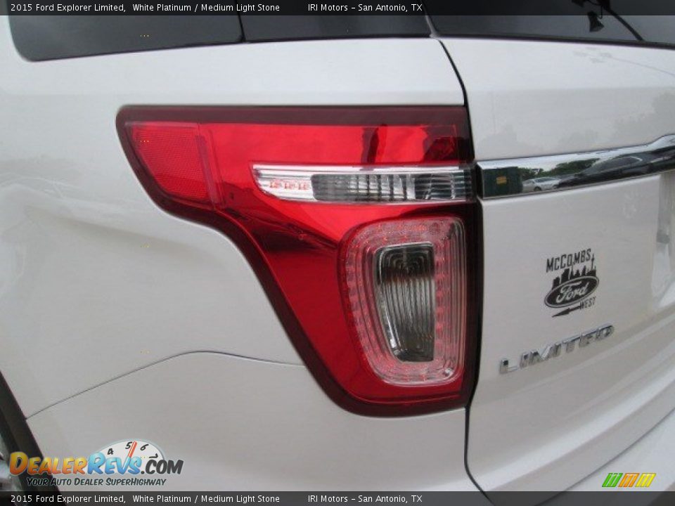 2015 Ford Explorer Limited White Platinum / Medium Light Stone Photo #11