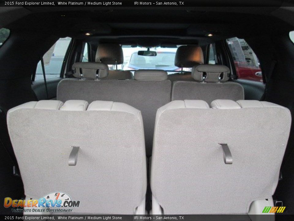 2015 Ford Explorer Limited White Platinum / Medium Light Stone Photo #18
